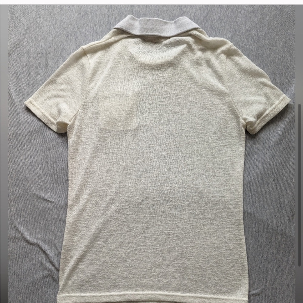 OAK + FORT Collared Textured Tee-Contrast Collar-Grey/Cream
Sz XS EUC๐โ - Picture 6 of 10